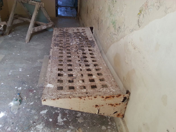 View of a ground-floor cell at casemates Prison